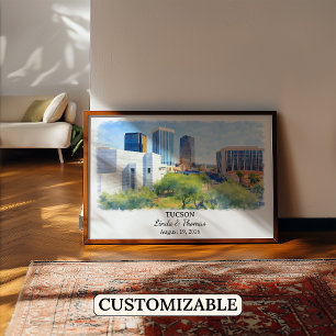Tucson Arizona Poster, Aquarell, Maßgeschneidert Poster