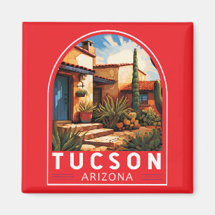 Tucson Arizona Reise Kunst Emblem Magnet