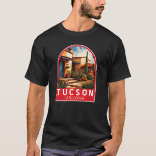 Tucson Arizona Reise Kunst Emblem T-Shirt