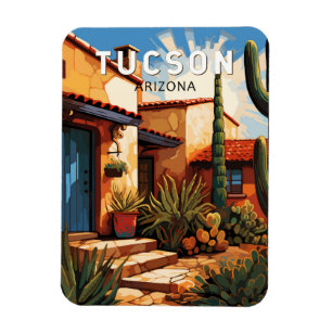 Tucson Arizona Reise Kunst Vintage Magnet