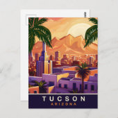 Tucson, Arizona, Skyline, Reisen Postkarte (Vorne/Hinten)