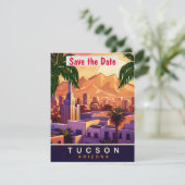 Tucson, Arizona, Travel Postcard, Save The Date (Stehend Vorderseite)