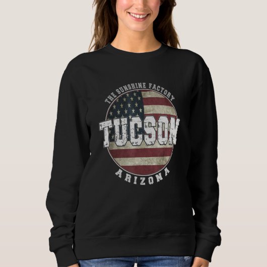 Tucson Arizona  Vintage American flag Sweatshirt (Vorderseite)