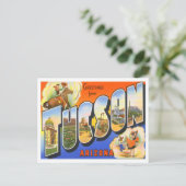 Tucson, Arizona Vintage große Buchstaben Postkarte (Stehend Vorderseite)