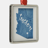 Tucson Arizona Wood Grain Ornament Aus Metall (Rechts)