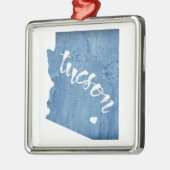 Tucson Arizona Wood Grain Ornament Aus Metall (Links)