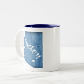 Tucson Arizona Wood Grain Zweifarbige Tasse (Vorderseite Links)