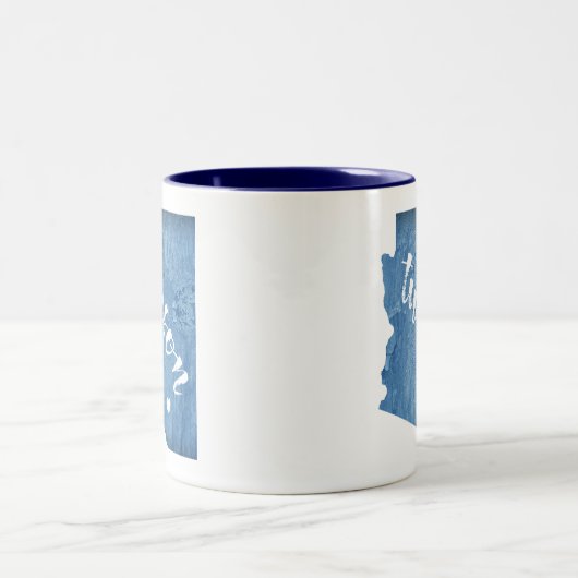 Tucson Arizona Wood Grain Zweifarbige Tasse (Mittel)