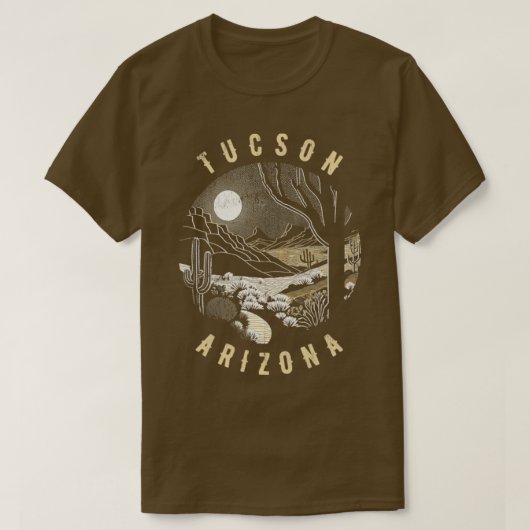 Tucson Arizona Wüste am Abend Malerei2 T-Shirt (Design vorne)
