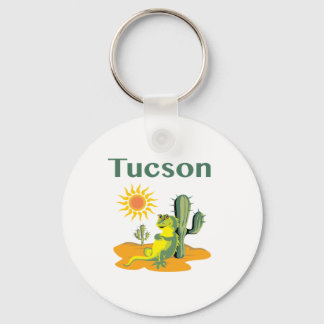 Tucson Arizona Wüsten-Echse und Kaktus Schlüsselanhänger