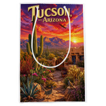 Tucson Arizona Wüsten-Sonnenuntergang Saguaro-Kakt