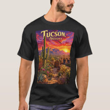 Tucson Arizona Wüsten-Sonnenuntergang Saguaro-Kakt
