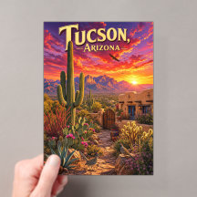Tucson Arizona Wüstenuntergang Saguaro Kaktus Reis