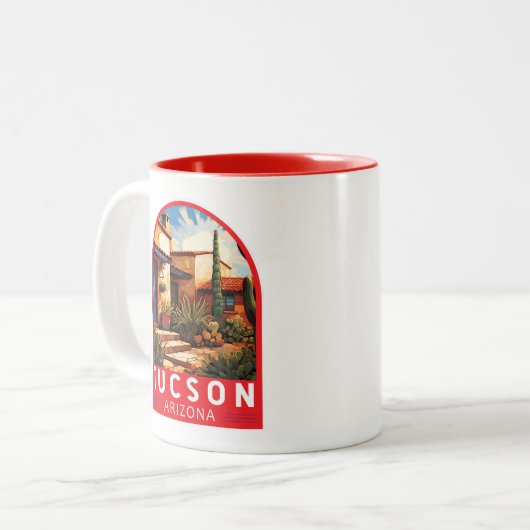Tucson Arizona Zweifarbige Tasse (Vorderseite Links)