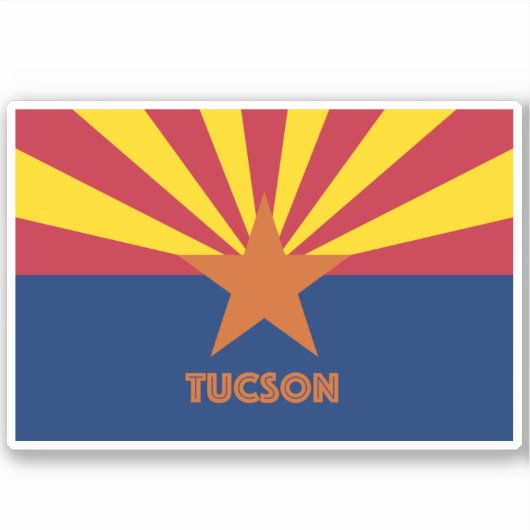 Tucson AZ Flag Aufkleber (Vorderseite)