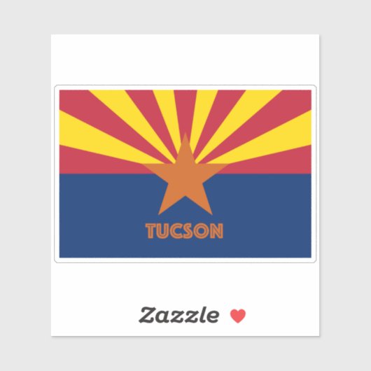 Tucson AZ Flag Aufkleber (Blatt)