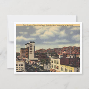Tucson AZ, Luftbild Stone Ave, Vintage inspiriert Postkarte