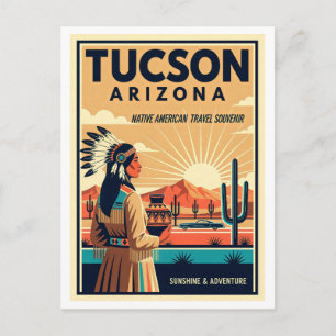 Tucson AZ Retro-Reise Kunst – Stil der 1950er Jahr Postkarte