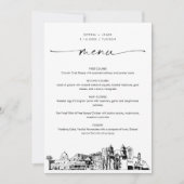 Tucson AZ Skyline Wedding Dinner Menu Card 12x18 (Vorderseite)