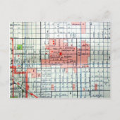 Tucson, AZ Vintag Map Postkarte (Vorderseite)
