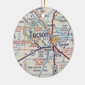Tucson AZ Vintage Karte Keramik Ornament (Links)