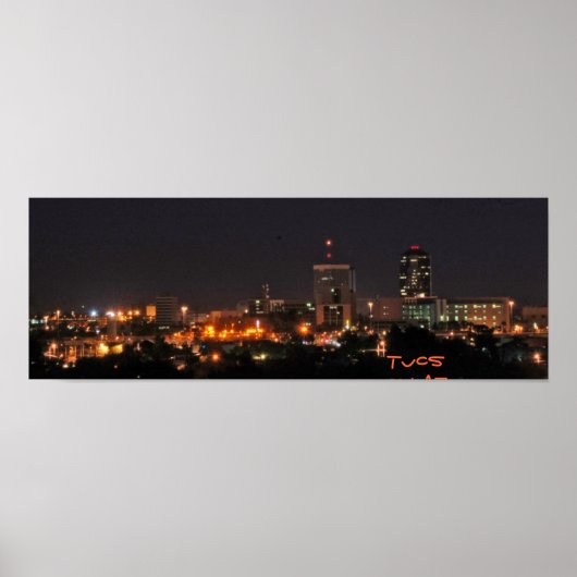 Tucson in der Nacht Poster (Vorne)