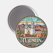 Tucson Moderne Wüstenlandschaft 🌵 Magnet (Vorderseite/Rückseite)
