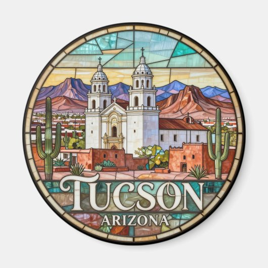 Tucson Moderne Wüstenlandschaft 🌵 Magnet (Vorne)