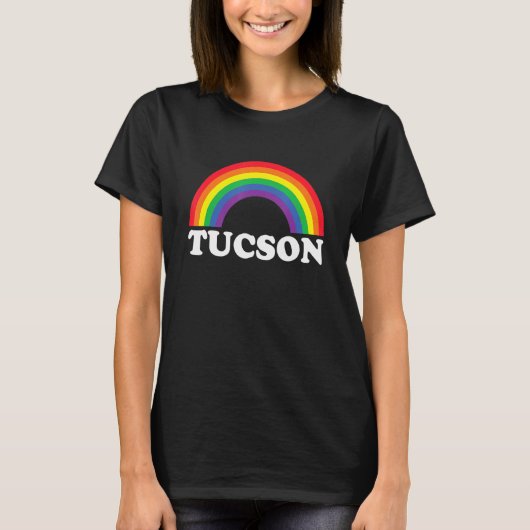 Tucson Rainbow LGBTQ Gay Pride Lesbians Queer T-Shirt (Vorderseite)