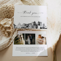 Tucson Skyline Wedding Foto Danke You Card