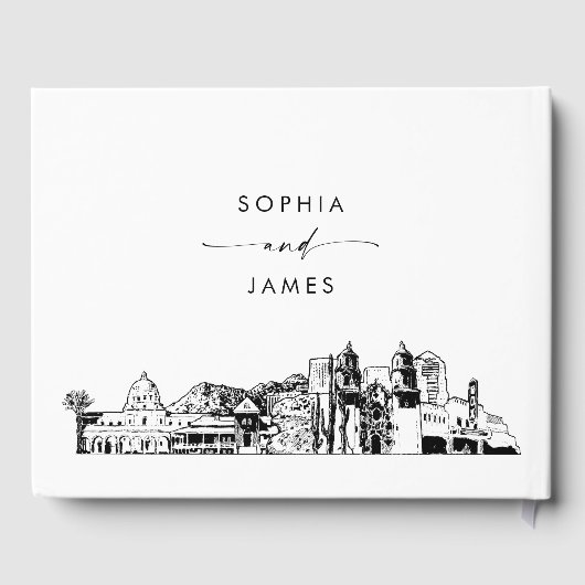 Tucson Skyline Wedding Guest Book Gästebuch (Rückseite)