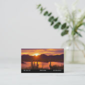 Tucson Sunset Wüste Business Card Visitenkarte (Stehend Vorderseite)