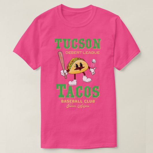 Tucson Tacos Retro Minor League Baseball Team T-Shirt (Design vorne)