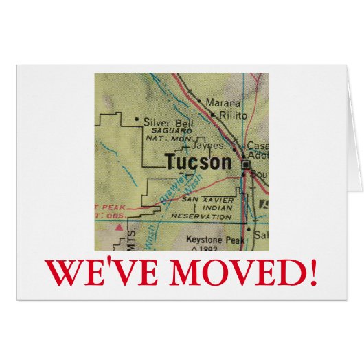 Tucson We ve Moved-Adressenankündigung (Vorderseite (Horizontal))