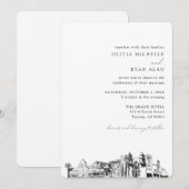 Tucson Wedding Elegant Moderne Skyline Einladung (Vorne/Hinten)