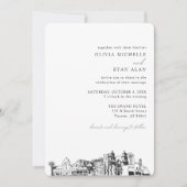 Tucson Wedding Elegant Moderne Skyline Einladung (Vorderseite)