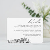 Tucson Wedding Hotel Zimmerblock Details Begleitkarte (Stehend Vorderseite)