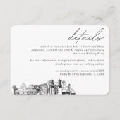 Tucson Wedding Hotel Zimmerblock Details Begleitkarte (Vorderseite)