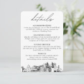 Tucson Wedding kleine vertikale Details Begleitkarte (Stehend Vorderseite)