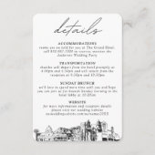 Tucson Wedding kleine vertikale Details Begleitkarte (Vorderseite)