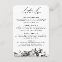 Tucson Wedding kleine vertikale Details Begleitkarte