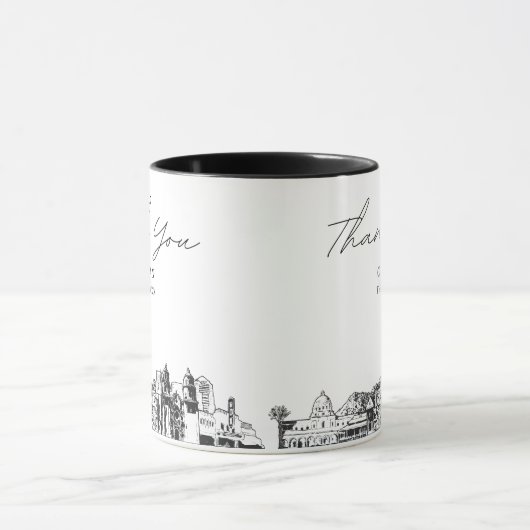 Tucson Wedding Minimal Custom Coffee Tasse (Zentrum)