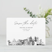 Tucson Wedding Modern Save the Date Einladung (Stehend Vorderseite)