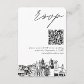 Tucson Wedding Modern UAWG QR Code Small Begleitkarte (Vorderseite)