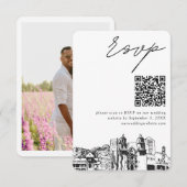Tucson Wedding Modern UAWG QR Code Small Begleitkarte (Vorne/Hinten)