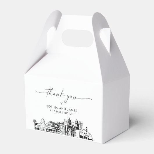Tucson Wedding Personalisiert Favor Box Geschenkschachtel (Rückseite)