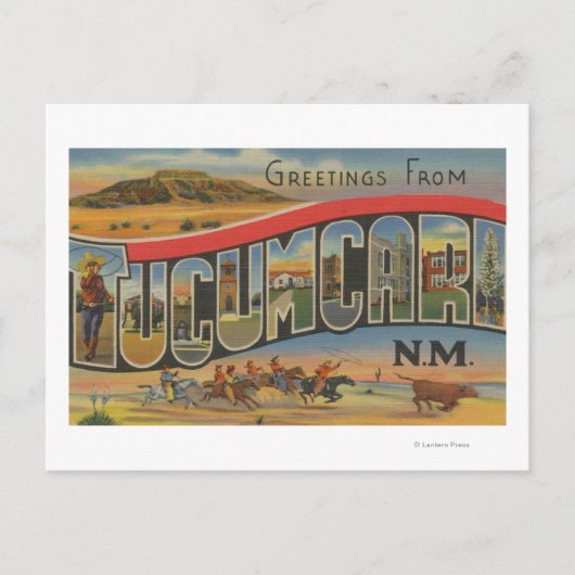 Tucumcari, New Mexico - Große Briefmarkenszenen Postkarte (Vorderseite)