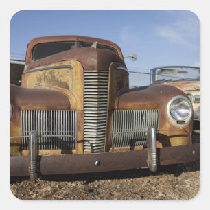 Tucumcari, New Mexico, Vereinigte Staaten. Route 6 Quadratischer Aufkleber