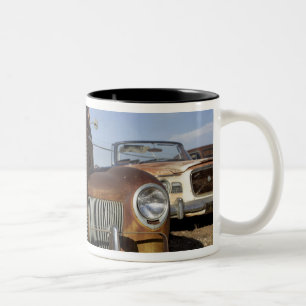 Tucumcari, New Mexico, Vereinigte Staaten. Route 6 Zweifarbige Tasse
