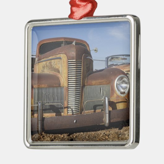 Tucumcari, New Mexiko, Vereinigte Staaten. Weg 66. Ornament Aus Metall (Links)